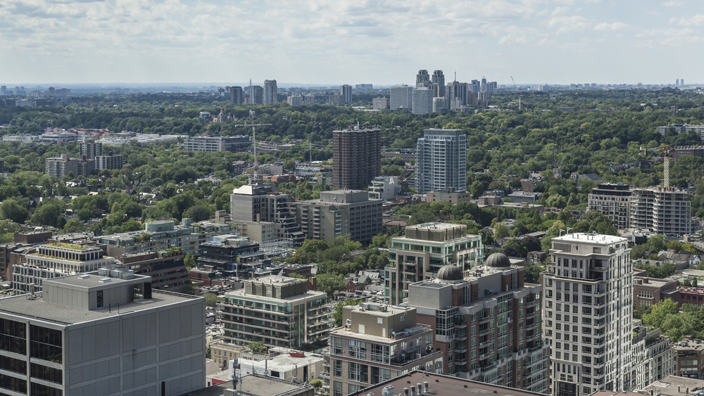 View From Above Of Yorkville District In Downtown Toronto