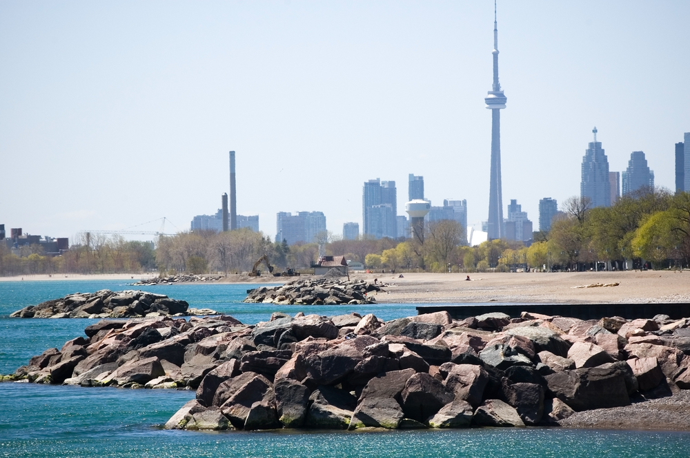 View Of CN Tower With Beaches